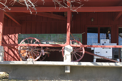 old wagon and freezer